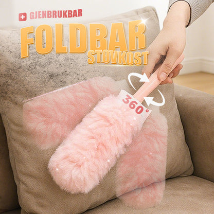 Foldbar gjenbrukbar støvkost for rengjøring