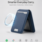 Smart MagSafe-lommebok laget av ekte nappaskinn – med Apple Find My™ og Google Find Hub™, RFID-beskyttelse og trådløs lading.