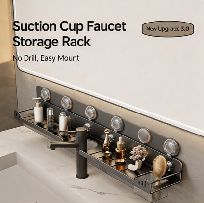 Bathroom Shelf No-Drill Wall Mounted Storage Rack