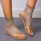 Flate sandaler i mesh med diamant og sexy blonder