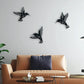 🔥STORT SALG 49% RABATT🔥Sett med 3 kolibrier i metall Veggkunstdekor ✨