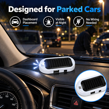 🚗Kompakt solcelledrevet LED-blinklys mot tyveri