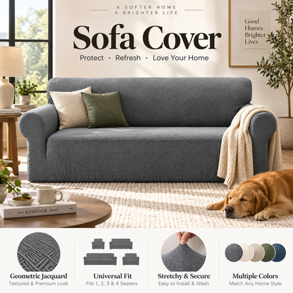 🔥🎁50 % RABATT🔥 Jacquard-sofatrekk med høy elastisitet og antisklibånd