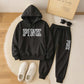 Unisex ensfarget oversized hettegenser og joggebukse sett