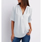 Løse 3/4-ermede bluser med glidelås i plus size