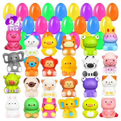 🔥Påskens beste gave 50 % rabatt – 🎁24 stk. påskeegg med ferdigfylt, langsomt stigende squishy-leker