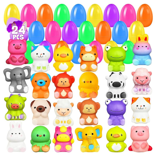 🔥Påskens beste gave 50 % rabatt – 🎁24 stk. påskeegg med ferdigfylt, langsomt stigende squishy-leker