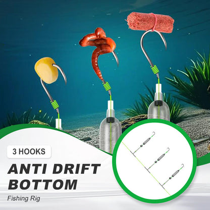 3 kroker Anti-drift bunnfiskerigg