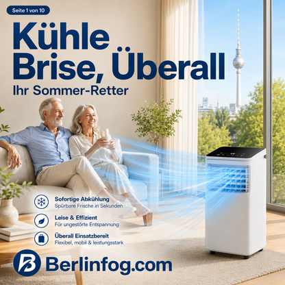 Portabel stille 3-i-1 aircondition med vifte