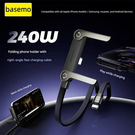 ⚡️240 W Supersnøgg Ladelinje📱Usynlig Støtteholder, Standardtype! Hurtigladning Uten Venter
