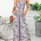 ✨ 50 % RABATT NÅ! 🌼 Blomstret, ermeløs jumpsuit for damer – smocket brystparti og vide ben – sommerlig chic 👒�