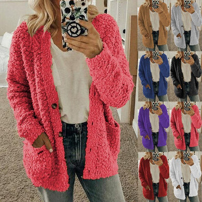 🔥🔥 Anti Seasonal Sale - Høst og vinter stor størrelse cardigan casual fløyel kort jakke super lav pris