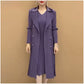 Fasjonabel plissert dresskrage, falsk todelt trenchcoat