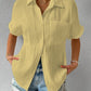 Skjorte Krage Casual Button Loose Top