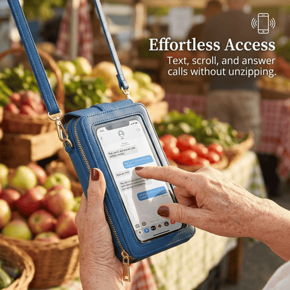 👜 📱 Enkel og elegant dame-touchscreen-skulderveske med telefonlomme