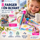 🌈 8‑i‑1 fargestift – åtte utskiftbare farger i én kompakt kropp. Perfekt til skole, reiser og kreativ lek! ✨🎒