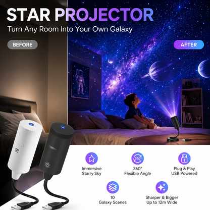 Plug-and-play HD stjerneprosjektor