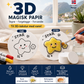 🎨 Magisk 3D-tegning – fukt papiret med vann og motiver svulmer opp! Perfekt til kunst, skoleprosjekter og gavekort. Kreativ moro for alle! ✨🖌️