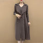 Fasjonabel plissert dresskrage, falsk todelt trenchcoat