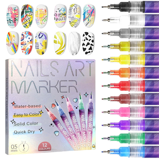 🎁Het tilbud 50 % RABATT ⏳🎨 12 farger neglelakkpenn-sett