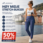 👖 50% RABATT – Høytaljede cargo-bukser – 4-veis stretch – glidelåslommer – pustende & hurtigtørkende – fra gym til gate – for hverdag og trening