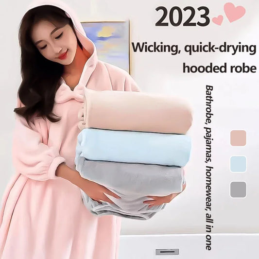 🎄JULESALG 40 % RABATT🎄Absorberende og hurtigtørkende badekåpe med hette