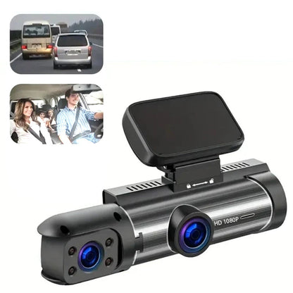 🚗📹Bilkamera med 170° vidvinkel og 1080p dobbeltobjektiv