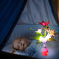 LED-nattlys i form av simulerte blomster med intelligent styring for soverommet