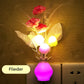 LED-nattlys i form av simulerte blomster med intelligent styring for soverommet