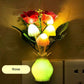 LED-nattlys i form av simulerte blomster med intelligent styring for soverommet