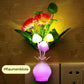 LED-nattlys i form av simulerte blomster med intelligent styring for soverommet