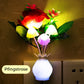 LED-nattlys i form av simulerte blomster med intelligent styring for soverommet