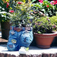 Kreativ 3D-jeansformet blomsterpotte