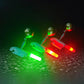 LED-lys for fiskestang med ringeklokke