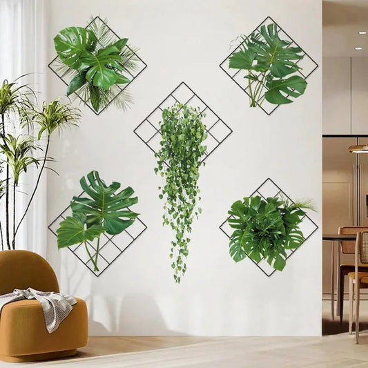 🌵3D-veggklistremerke med grønn plante