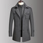 Gratis levering - Business-frakk i tweed for menn