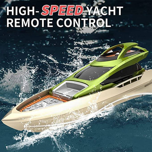 Mini 2.4G RC høyhastighetsbåt med LED-lys✨