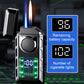 Multifunksjonell Dobbel Flamme Lighter med Fargede Lys