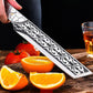 Versatile sharp kitchen knife with sheath