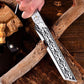 Versatile sharp kitchen knife with sheath