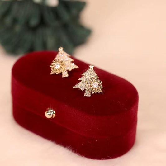🎄Julekampanje 50 % rabatt🎅✨Øredobber med roterbare snøfnugg💖