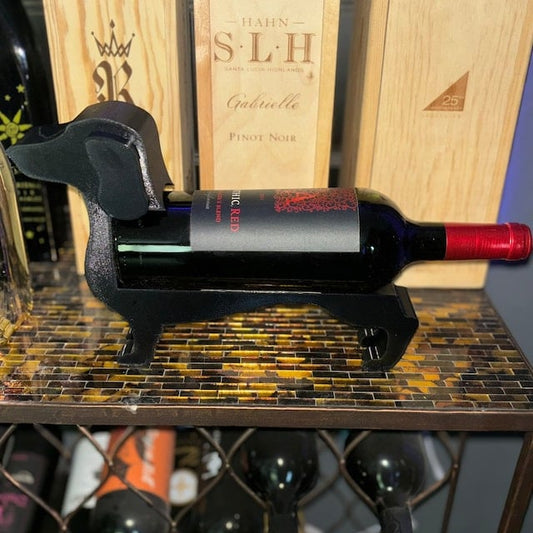 Vinflaskeholder Formet Som En Dachshund