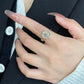 Gull Imitere Krystall Angstlindring Spinnende Ring