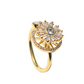 Gull Imitere Krystall Angstlindring Spinnende Ring