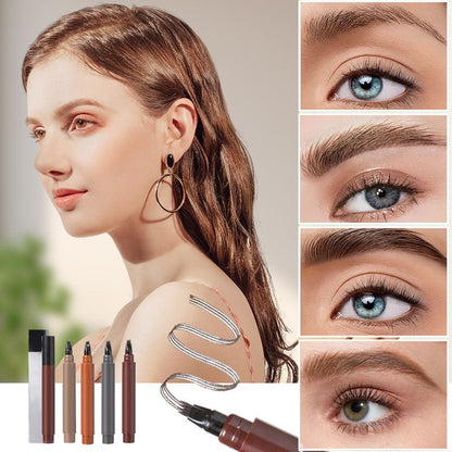 💄✨Vanntett 4-i-1 skjegg- og øyenbrynspenn – langvarig og smussfri