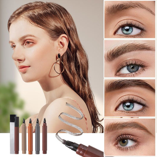 💄✨Vanntett 4-i-1 skjegg- og øyenbrynspenn – langvarig og smussfri