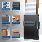 🔥Pop Up aluminiumsveske Pengeklips Slim Leather Slots Credit Card Holder RFID Blocking Bifold Minimalist Wallet