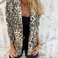Blazer med leopardmønster for dame