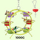 Outdoor Unique Hummingbird Metal Hanging Feeder Set