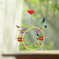 Outdoor Unique Hummingbird Metal Hanging Feeder Set